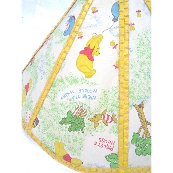 VTG Winnie The Pooh 18" (Across) Ceiling/ lamp shade walt disney prod. READ - Picture 10 of 12